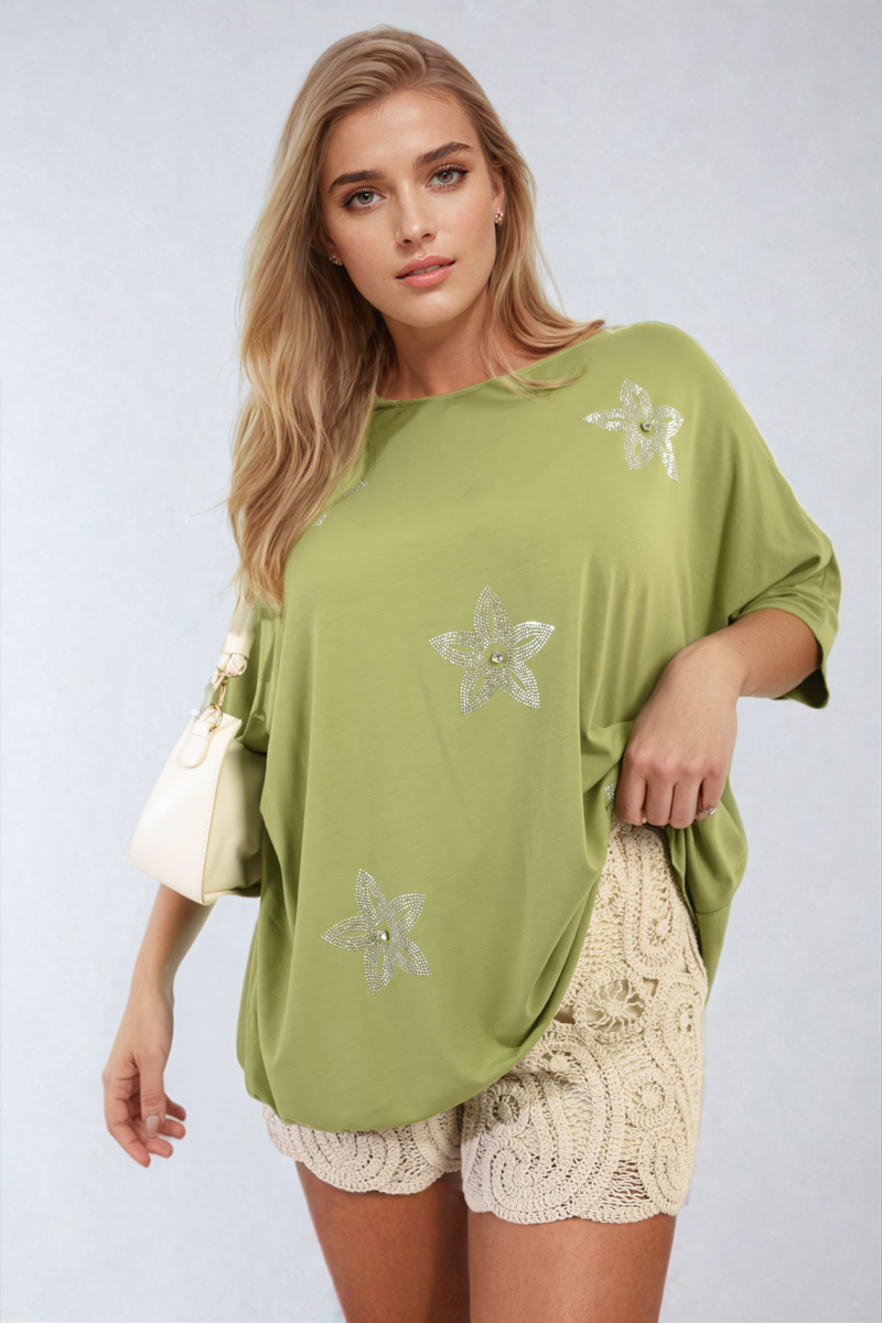 Women's Floral Print Oversized Top