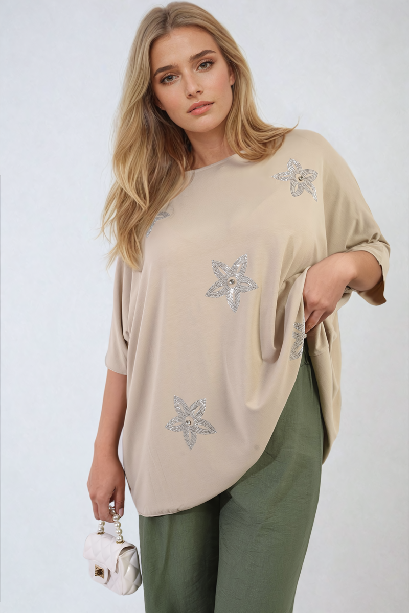 Women's Floral Print Oversized Top