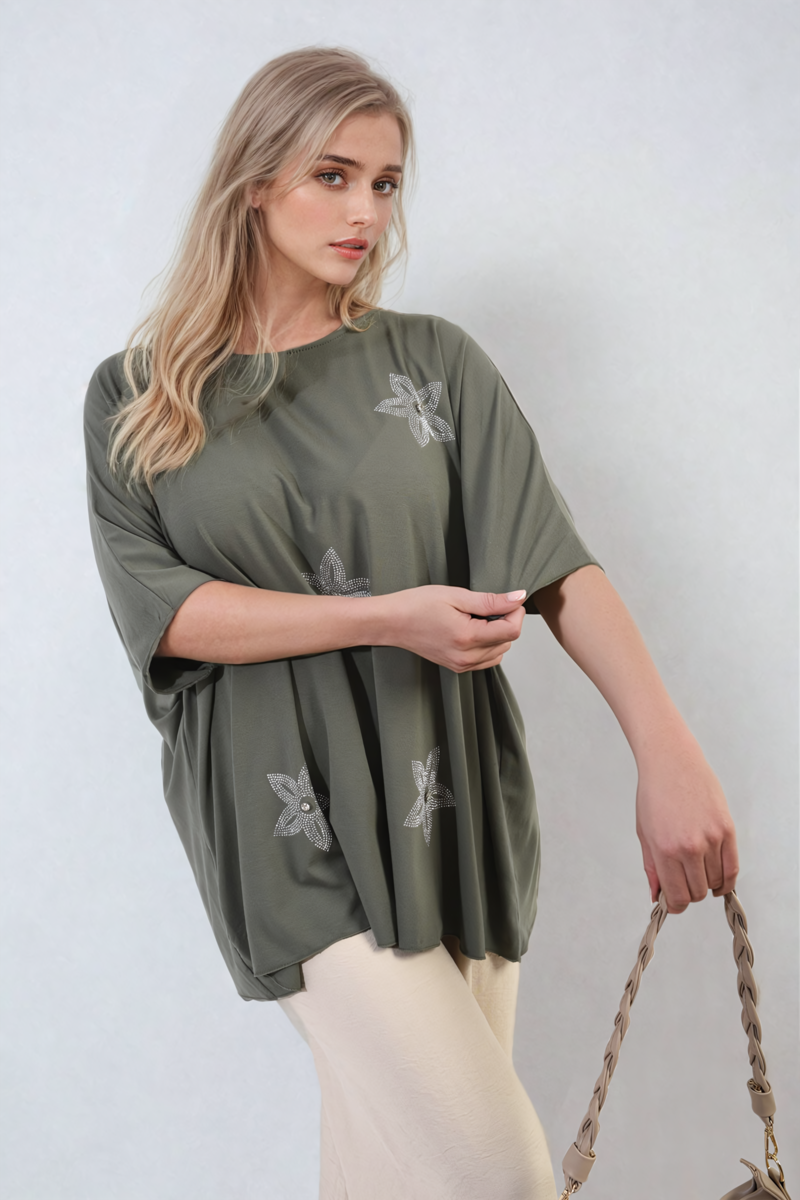 Women's Floral Print Oversized Top