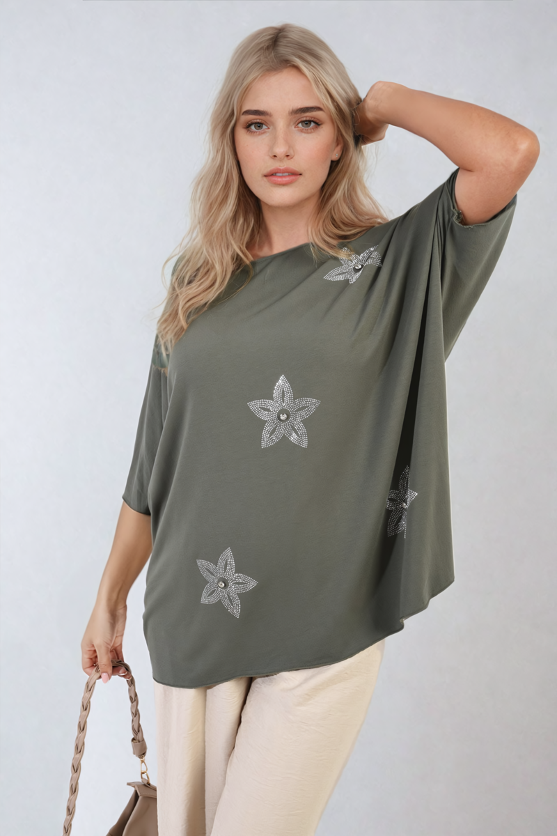 Women's Floral Print Oversized Top