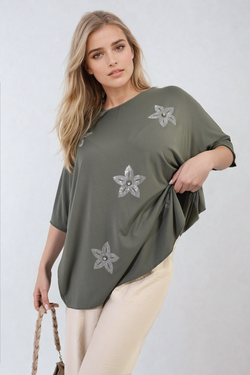 Women's Floral Print Oversized Top