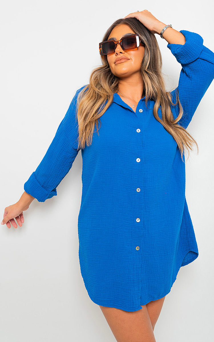 Women's Button Down Long Sleeve Oversized Shirt