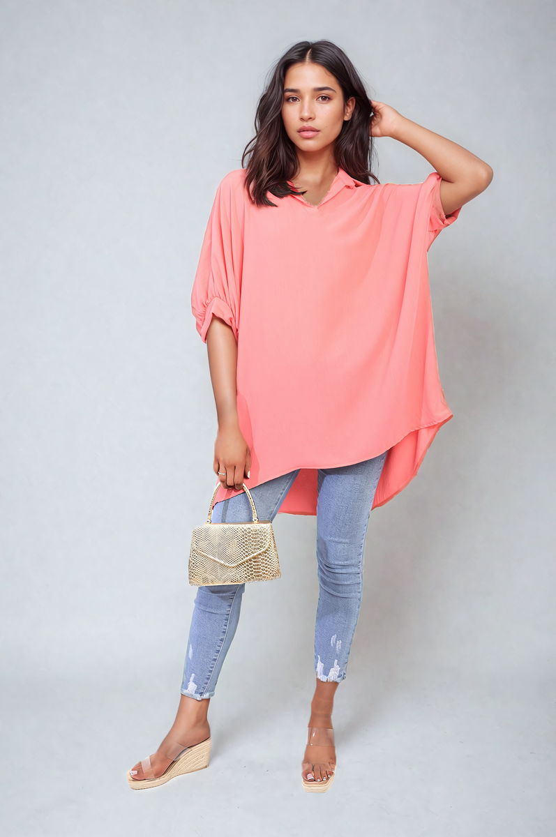 Women's Balloon Sleeve Oversized Top