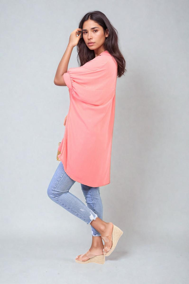 Women's Balloon Sleeve Oversized Top