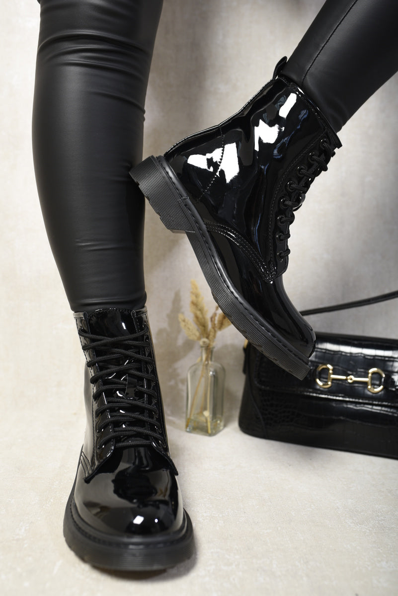 Women's Lace-Up Platform Ankle Boots