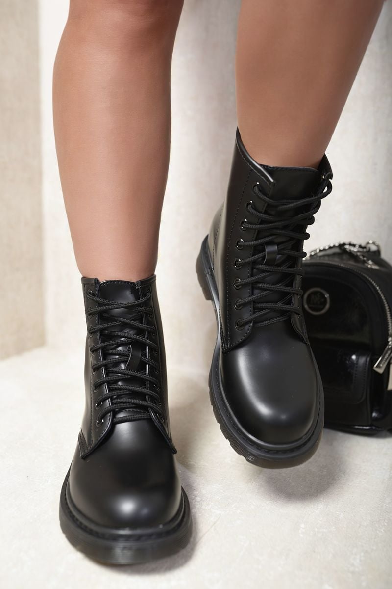 Women's Lace-Up Platform Ankle Boots