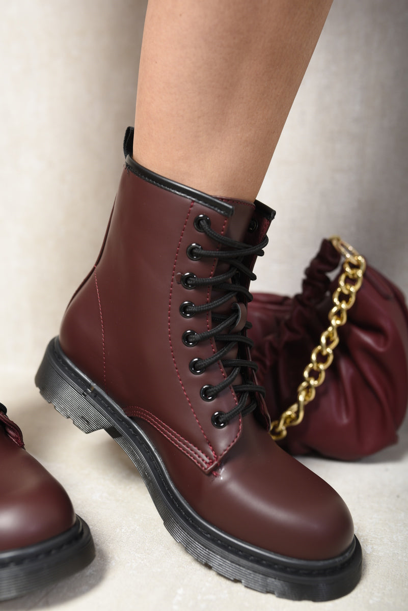 Women's Lace-Up Platform Ankle Boots