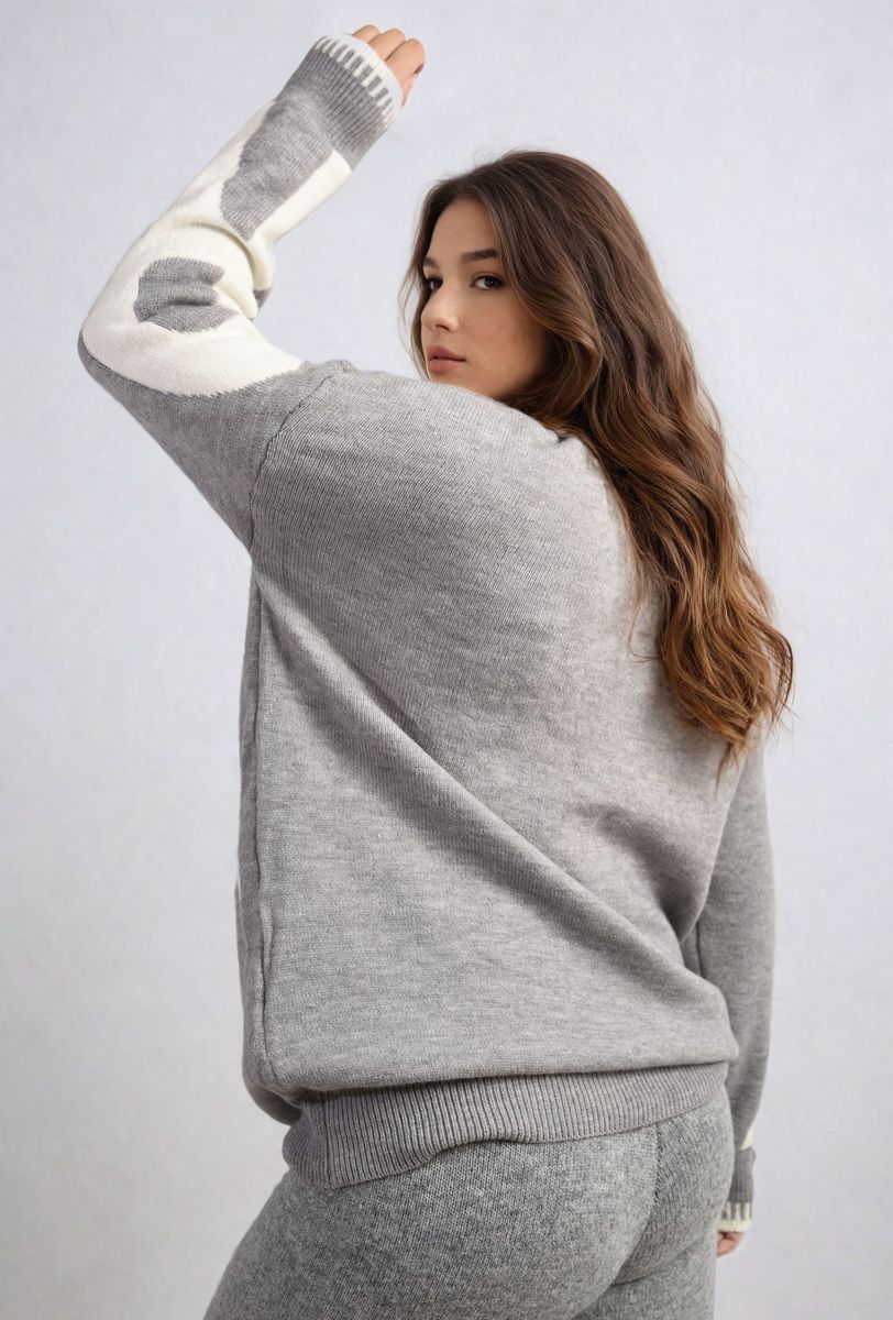 Women's Amour Graphic Long Sleeve Knitted Jumper