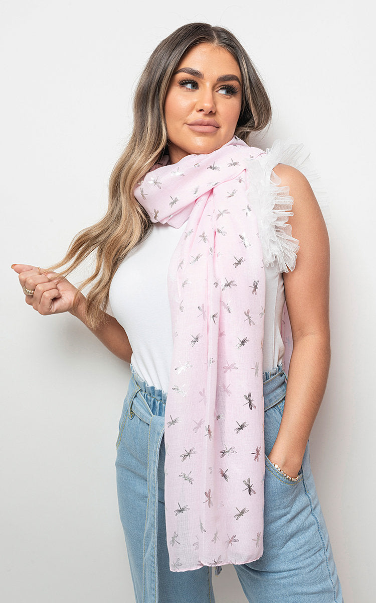 Women's Dragonfly Print Scarf Wrap Scarf