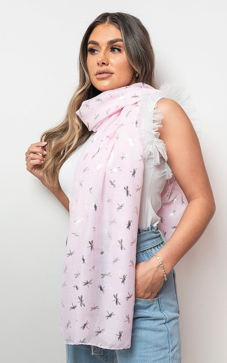 Women's Dragonfly Print Scarf Wrap Scarf