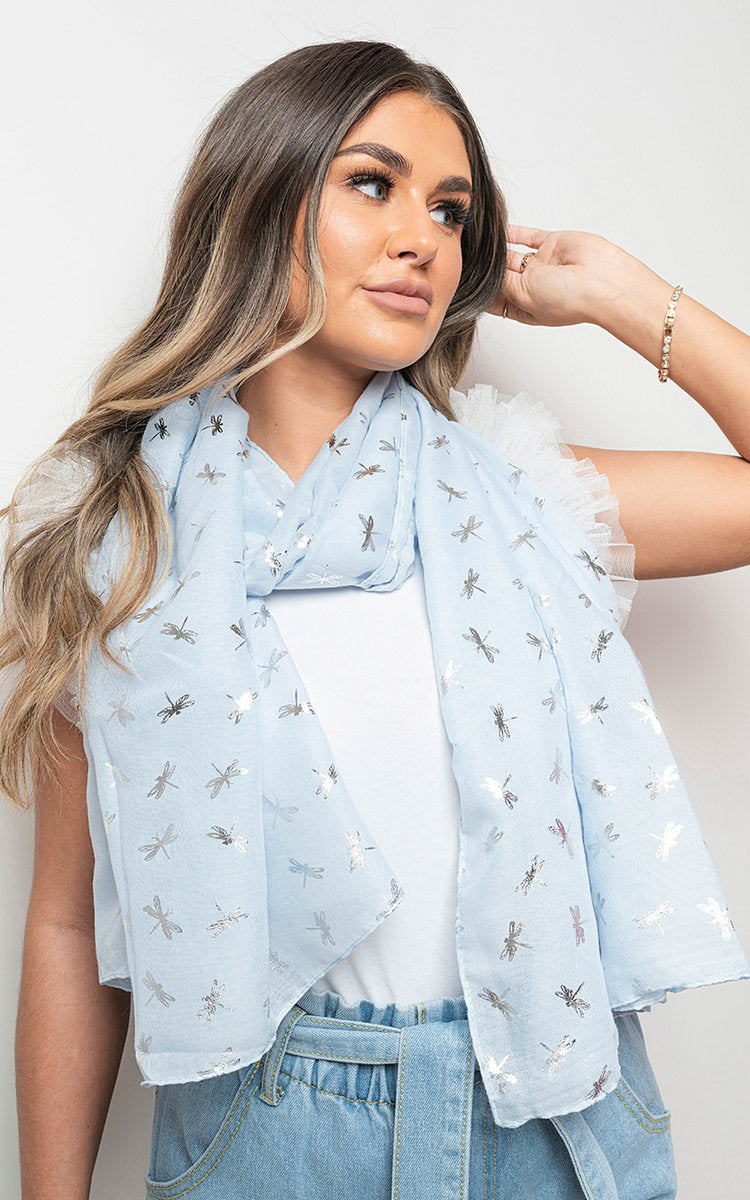 Women's Dragonfly Print Scarf Wrap Scarf