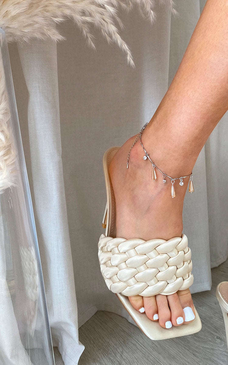 Women's Diamante Drop Anklet