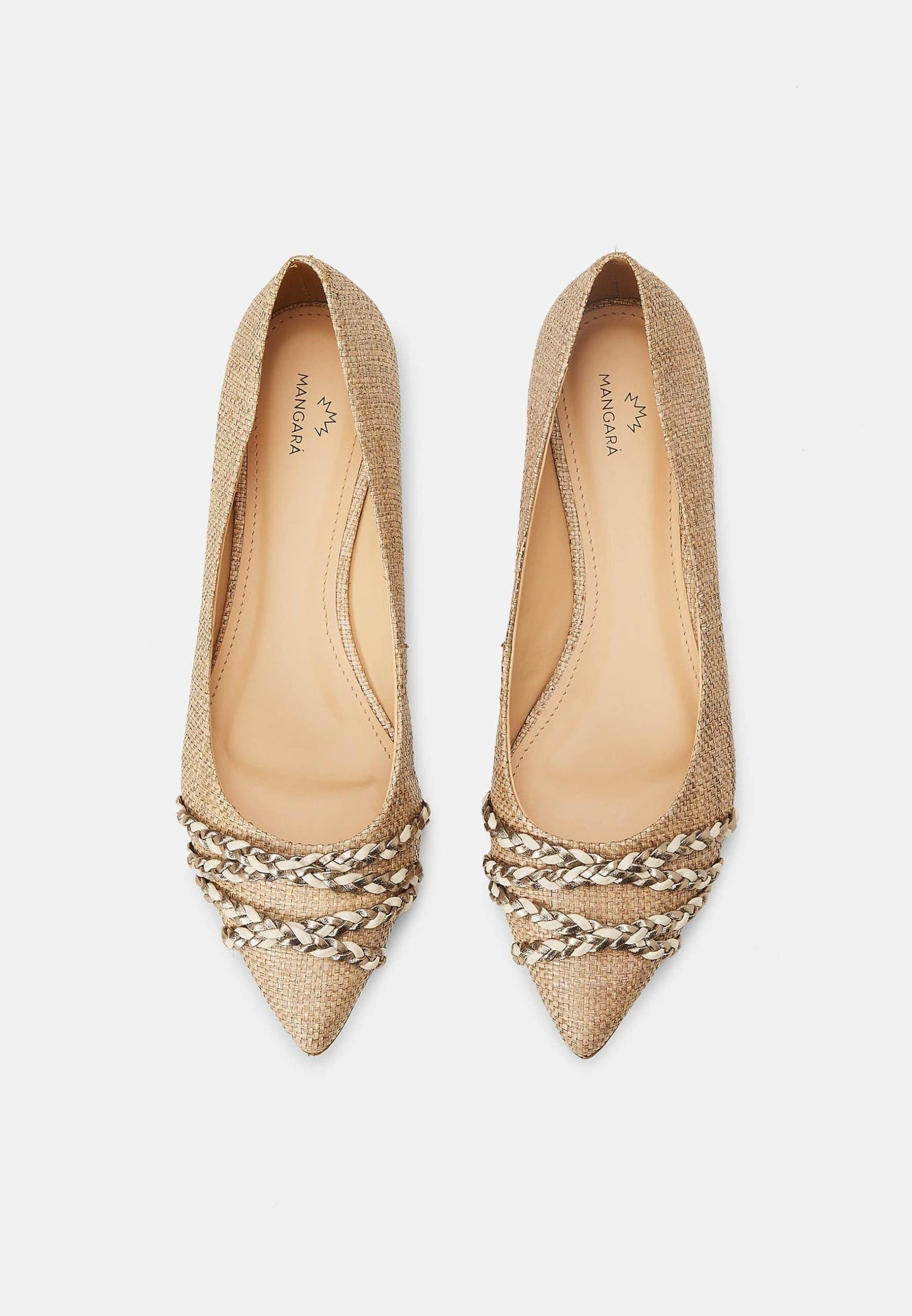 Ladies Sophisticated Flexible Ballerinas in Beige.