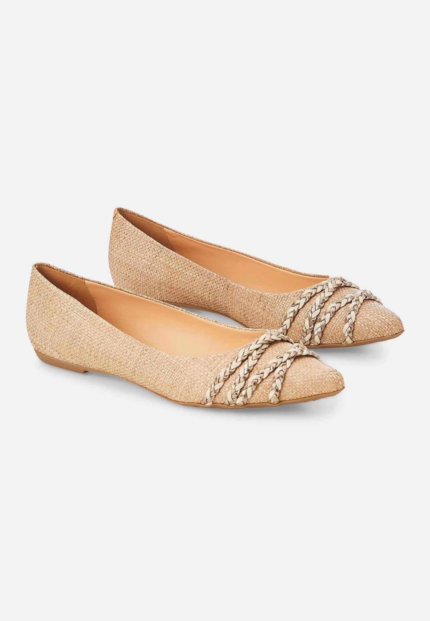 Ladies Sophisticated Flexible Ballerinas in Beige.