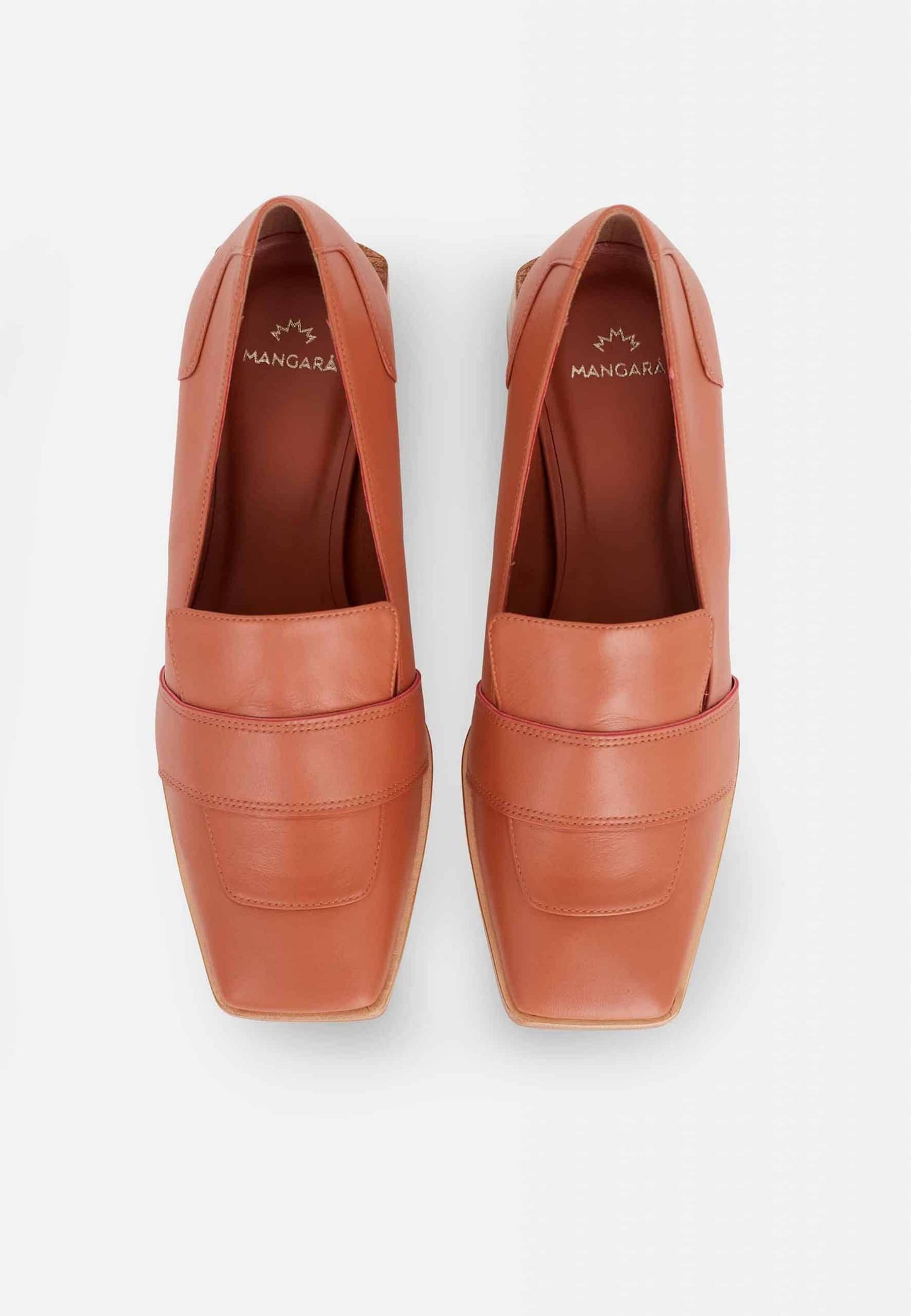 Ladies Brown Classic Premium Leather Loafers.